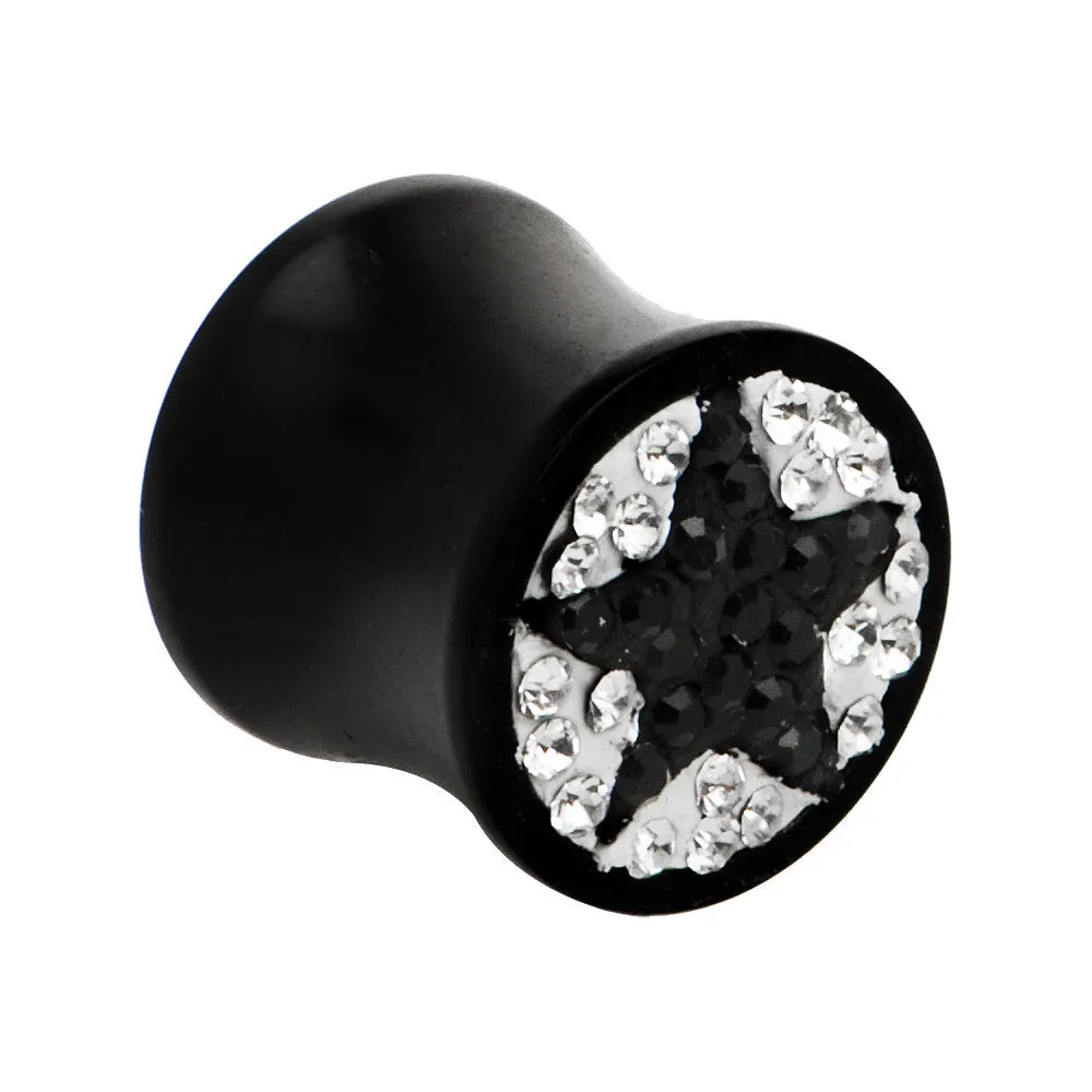 1/2 Crystal Black Star Saddle Plug