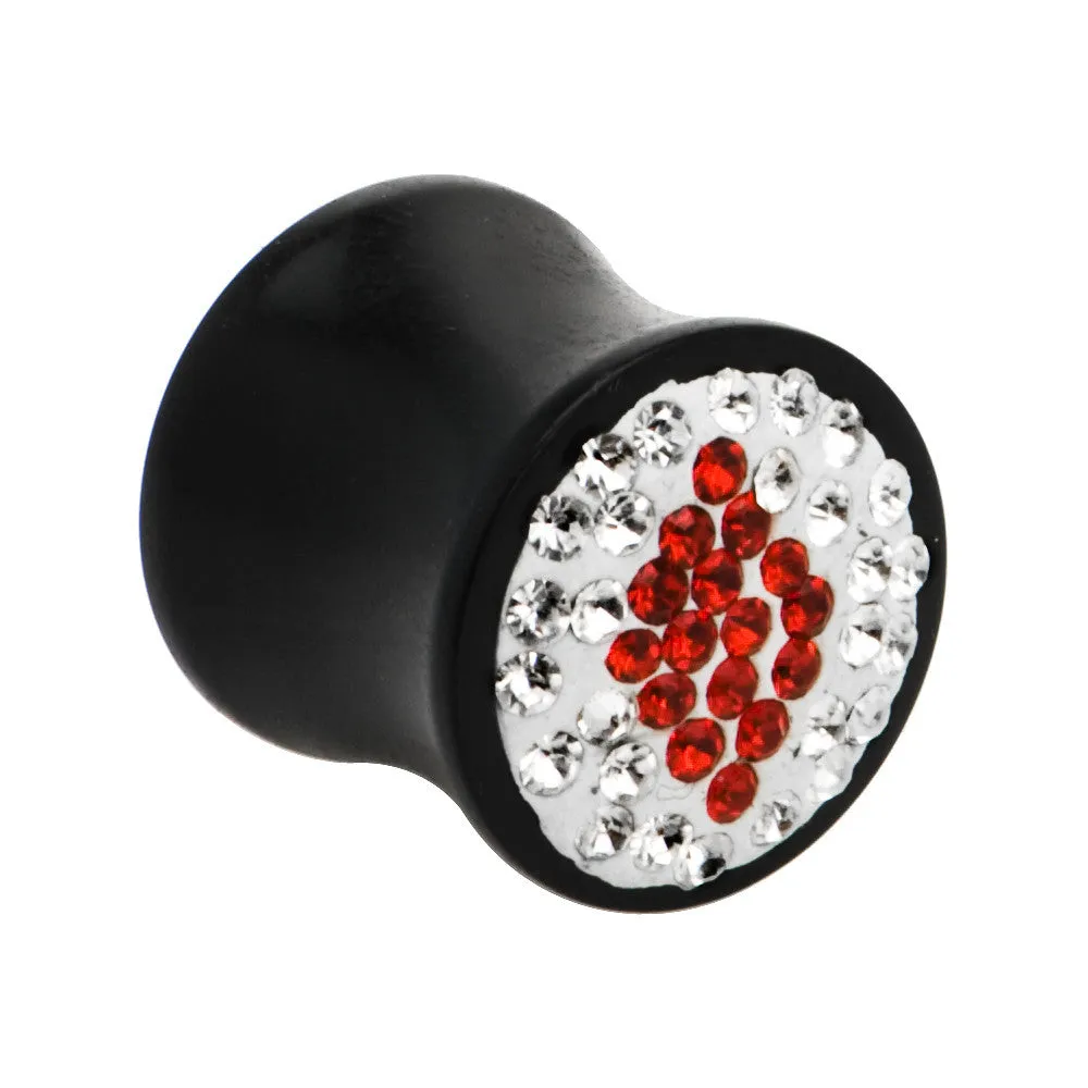 1/2 Crystal Red Diamond Saddle Plug