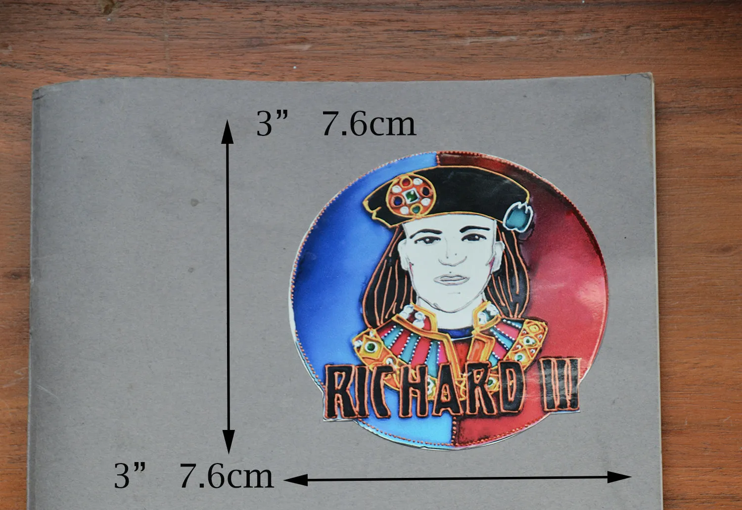 3" Sticker Richard III Front Face