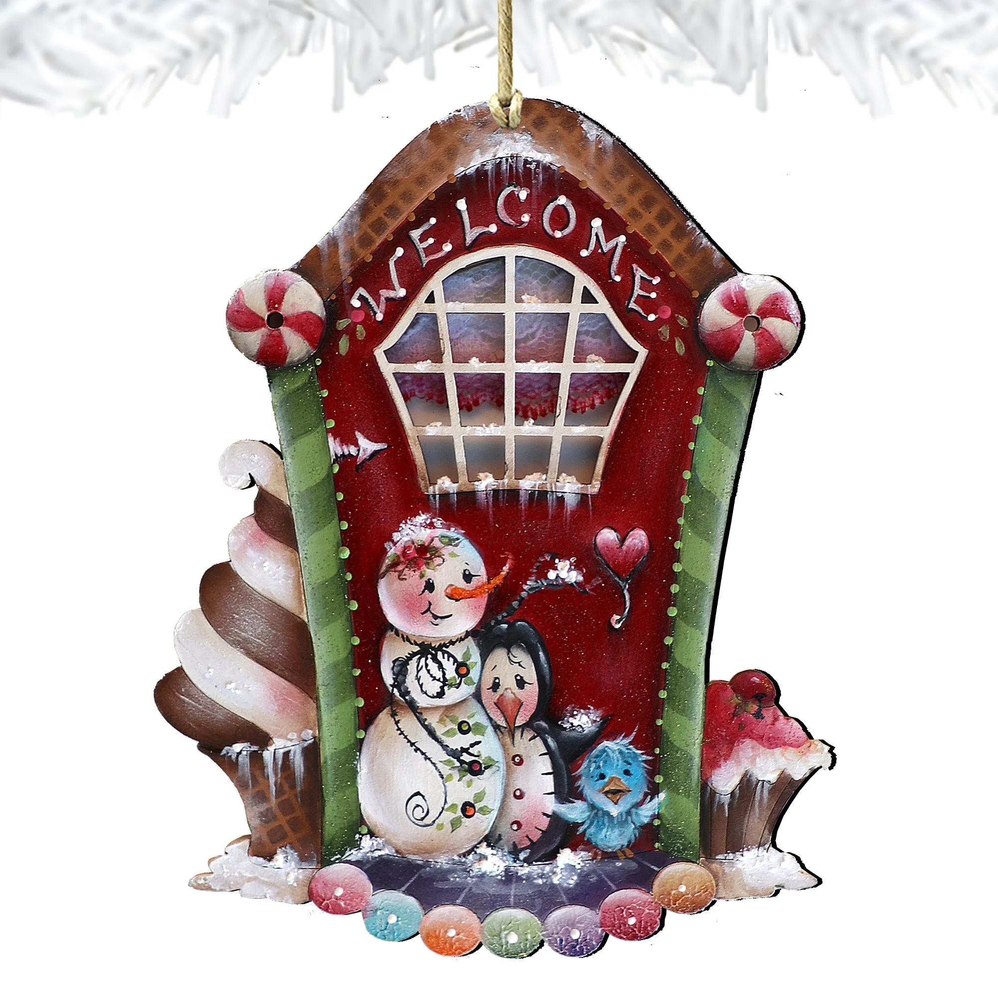 A Season of Sweet Christmas Wooden Ornaments by J. Mills-Price | Christmas Santa Snowman Décor - 8611079-MP