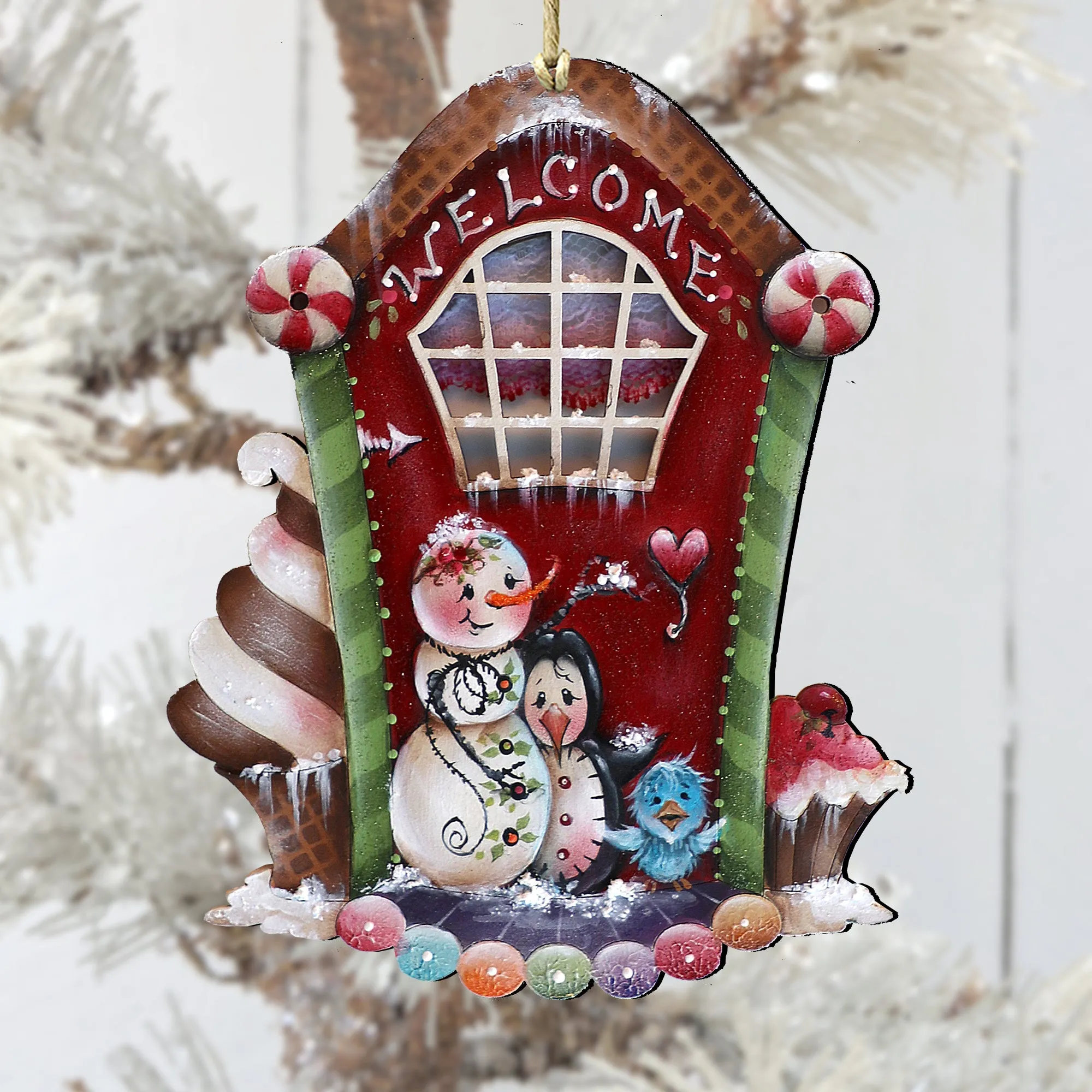 A Season of Sweet Christmas Wooden Ornaments by J. Mills-Price | Christmas Santa Snowman Décor - 8611079-MP