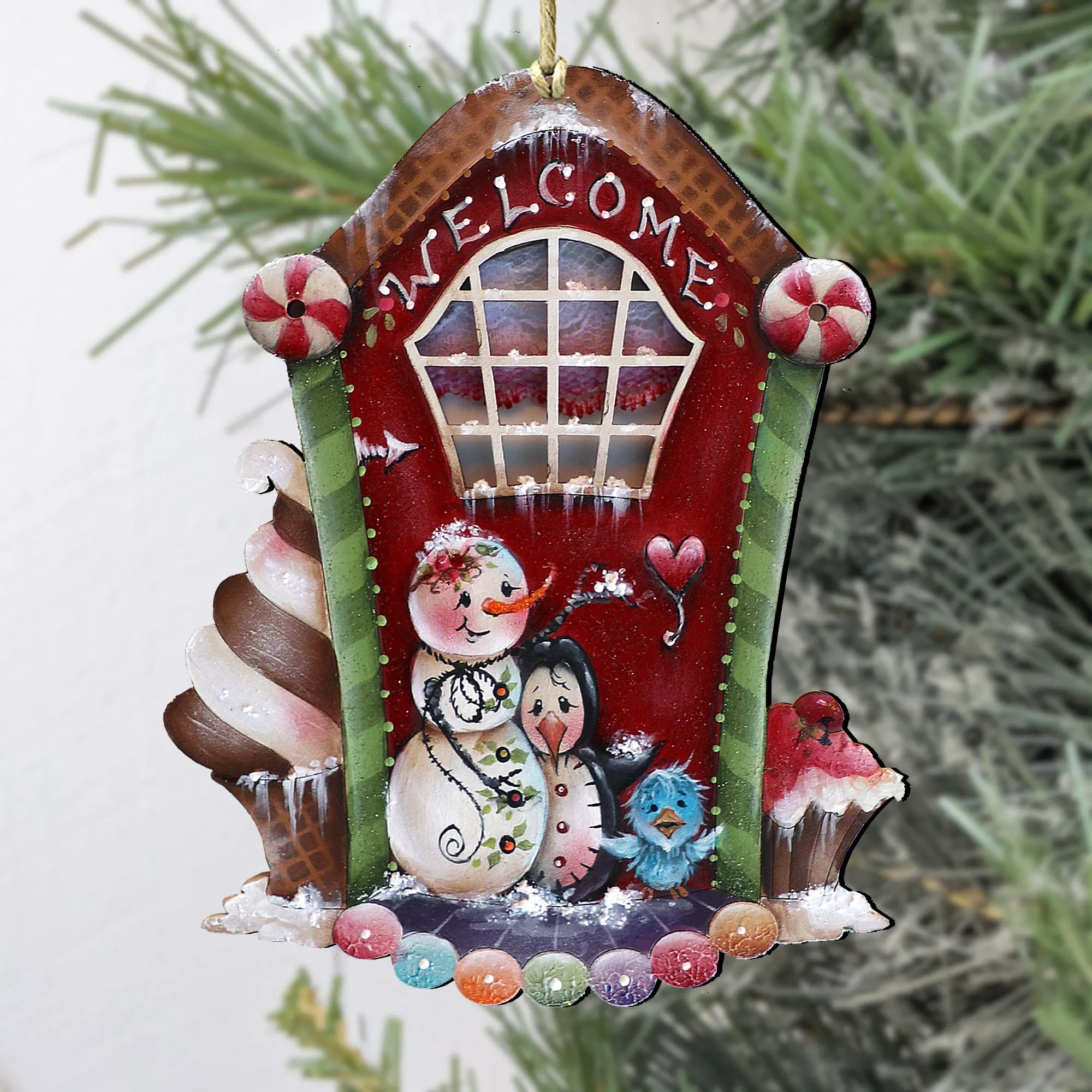 A Season of Sweet Christmas Wooden Ornaments by J. Mills-Price | Christmas Santa Snowman Décor - 8611079-MP