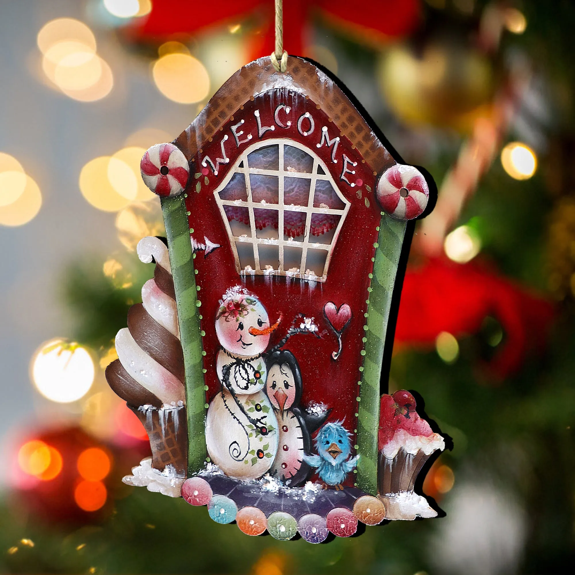 A Season of Sweet Christmas Wooden Ornaments by J. Mills-Price | Christmas Santa Snowman Décor - 8611079-MP