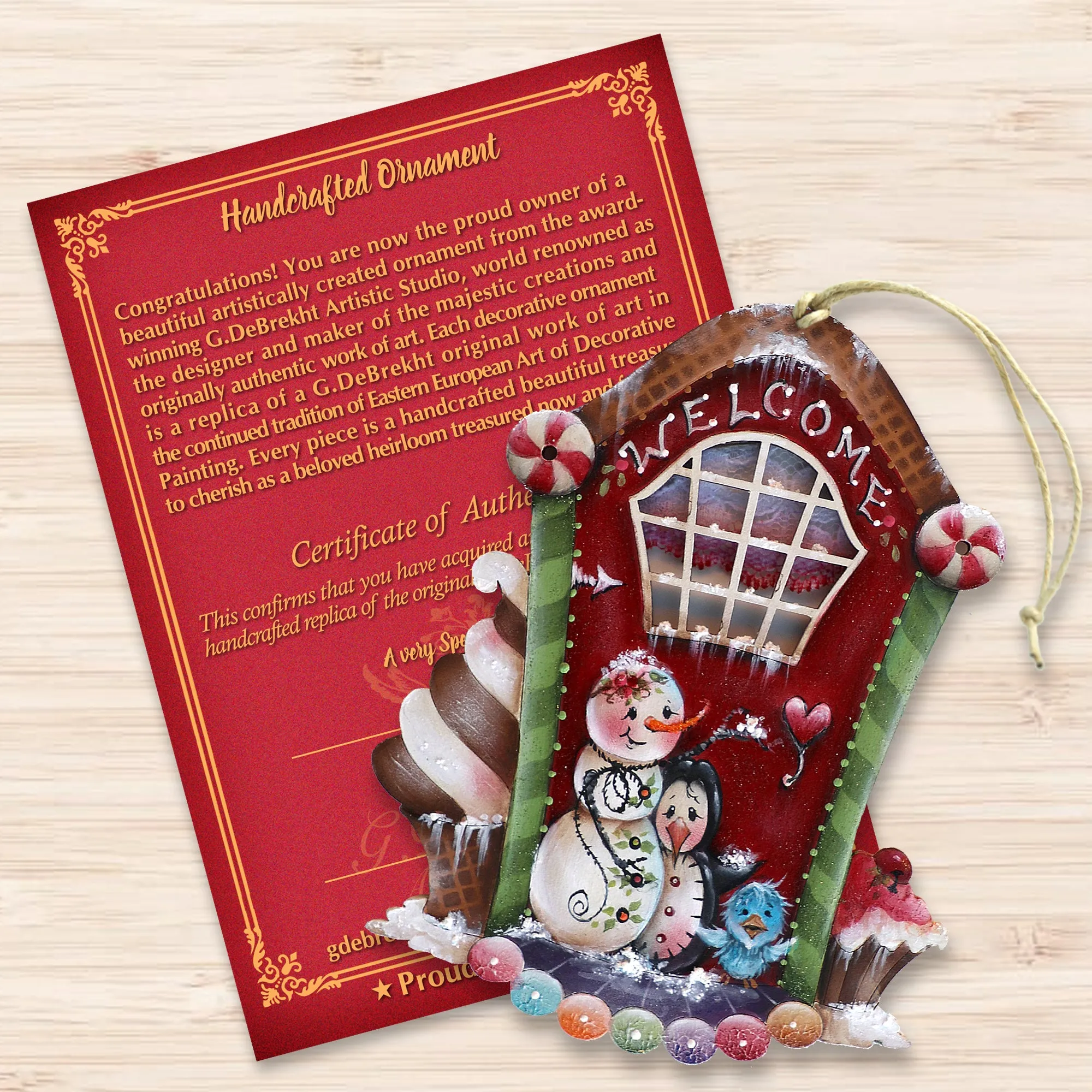 A Season of Sweet Christmas Wooden Ornaments by J. Mills-Price | Christmas Santa Snowman Décor - 8611079-MP