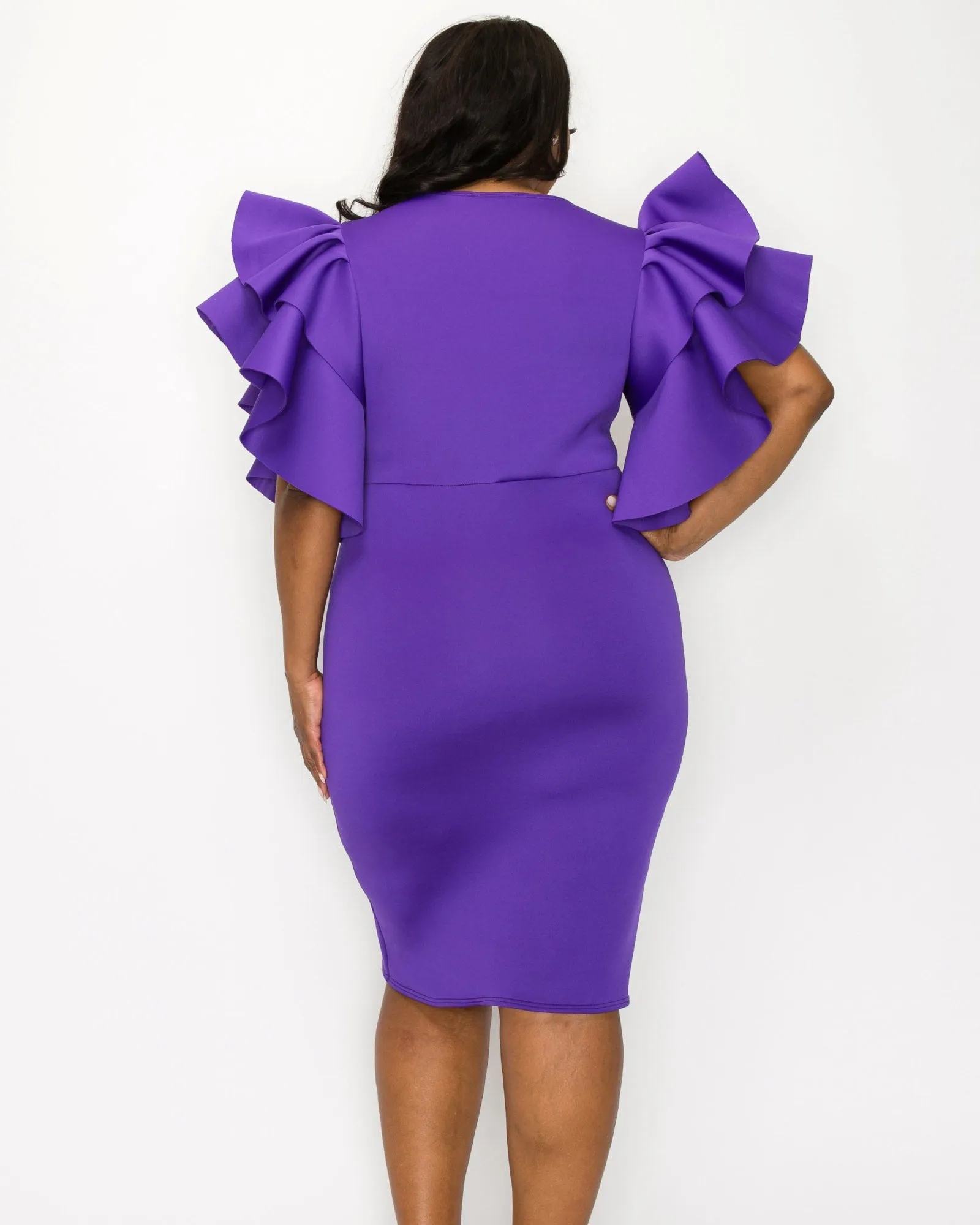 Aaliyah Statement Dress | Purple