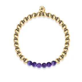 Admiration | 18k Gold | Amethyst | Gemstone Expression Bracelet