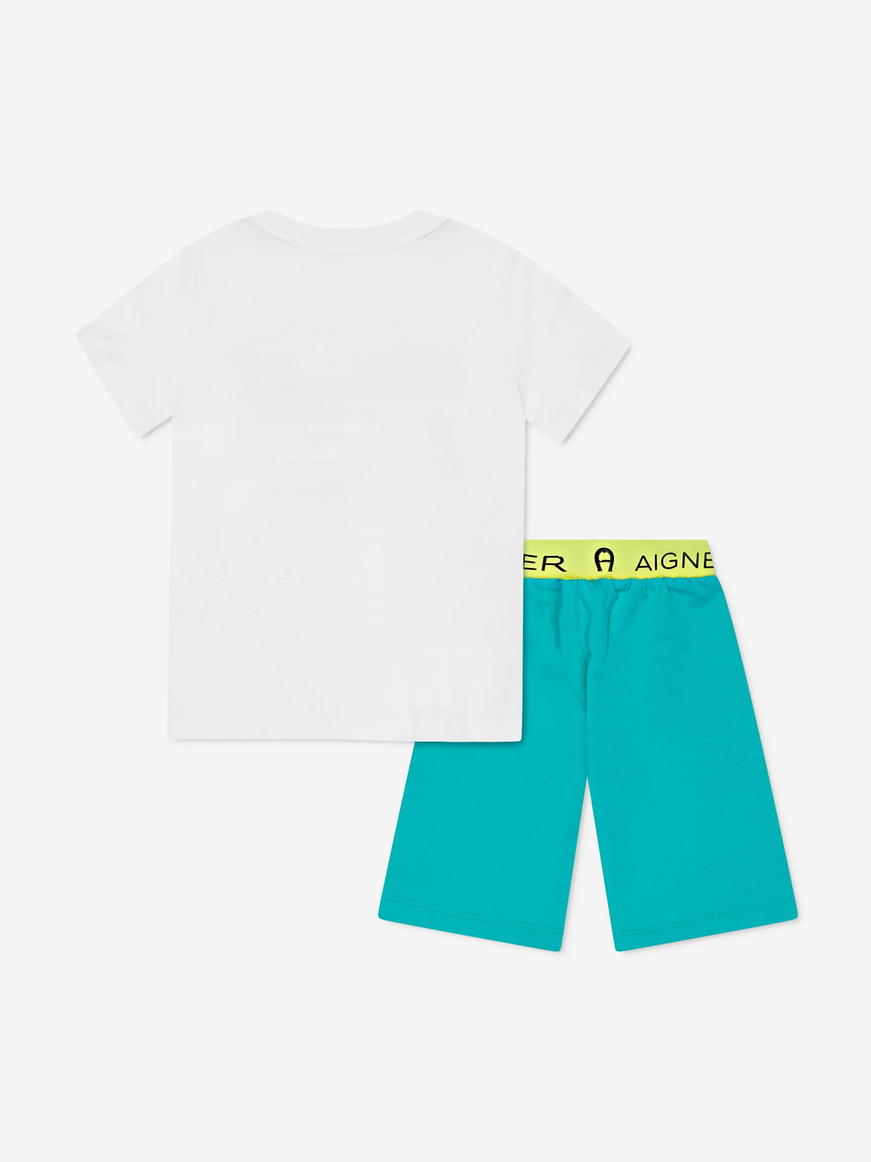 Aigner Boys T-Shirt And Shorts Set in White