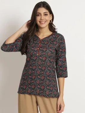 Ajrak Print Short Tunic