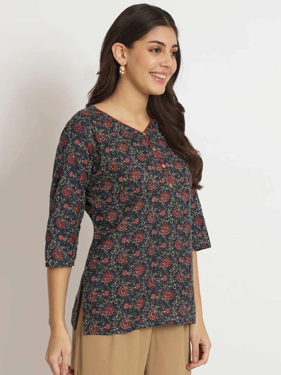 Ajrak Print Short Tunic