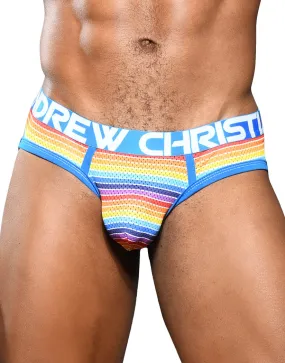 Andrew Christian Sunset Stripe Mesh Brief w/ Almost Naked 92061