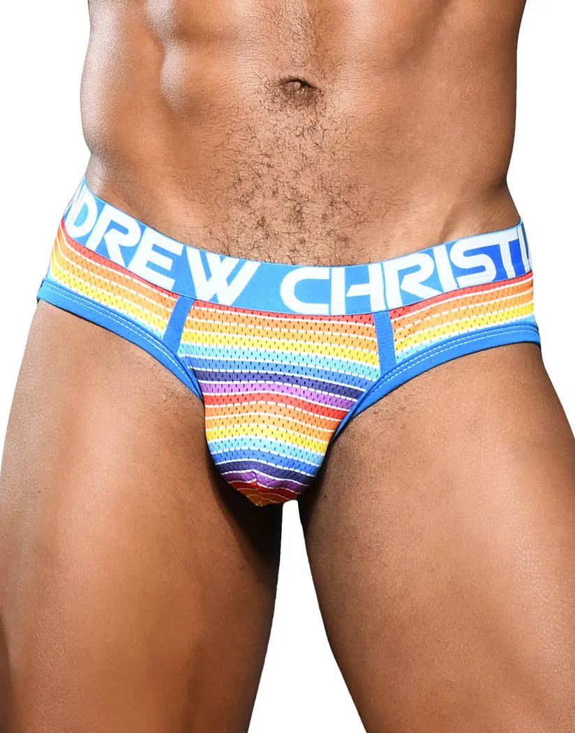 Andrew Christian Sunset Stripe Mesh Brief w/ Almost Naked 92061