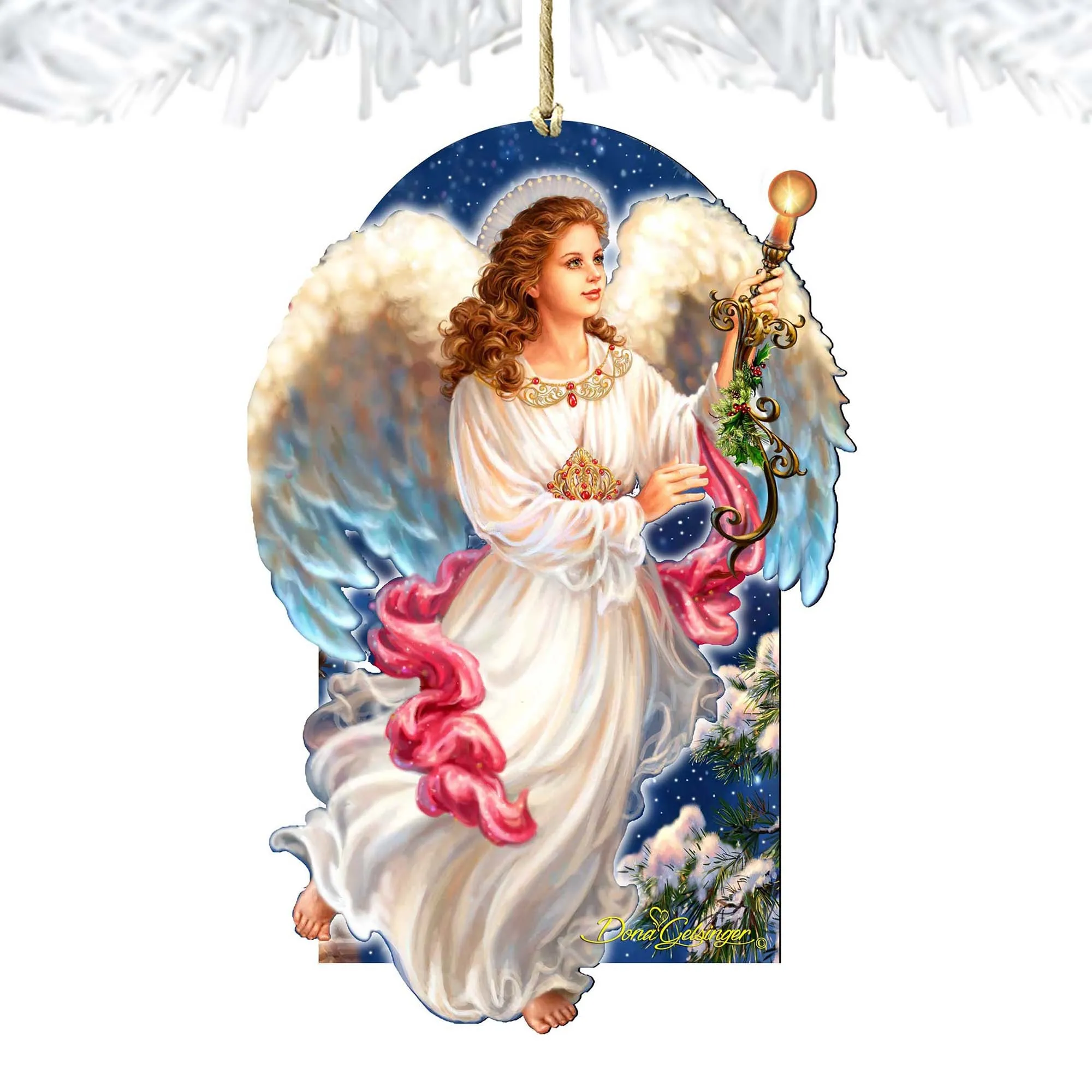 Angel of the Light Wooden Ornaments by Gelsinger - Nativity Holiday Decor - 8161036-1322