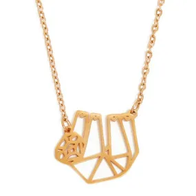 Annie Oak Sloth Geometric Necklace