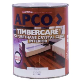 Apco Touchwood Varnish Matt Polyurethane Clear 1L