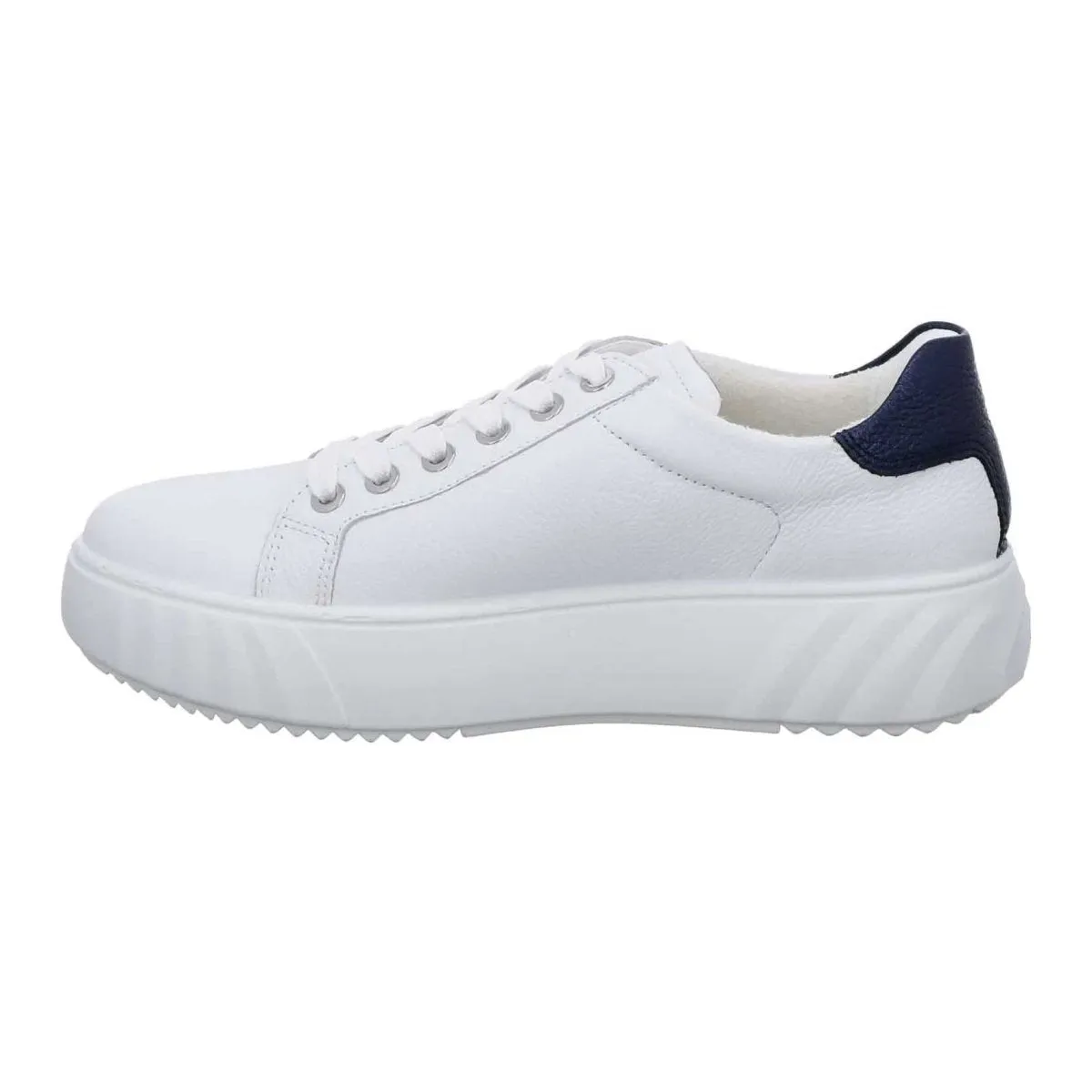 Ara Women's Mikky White/Navy Leather