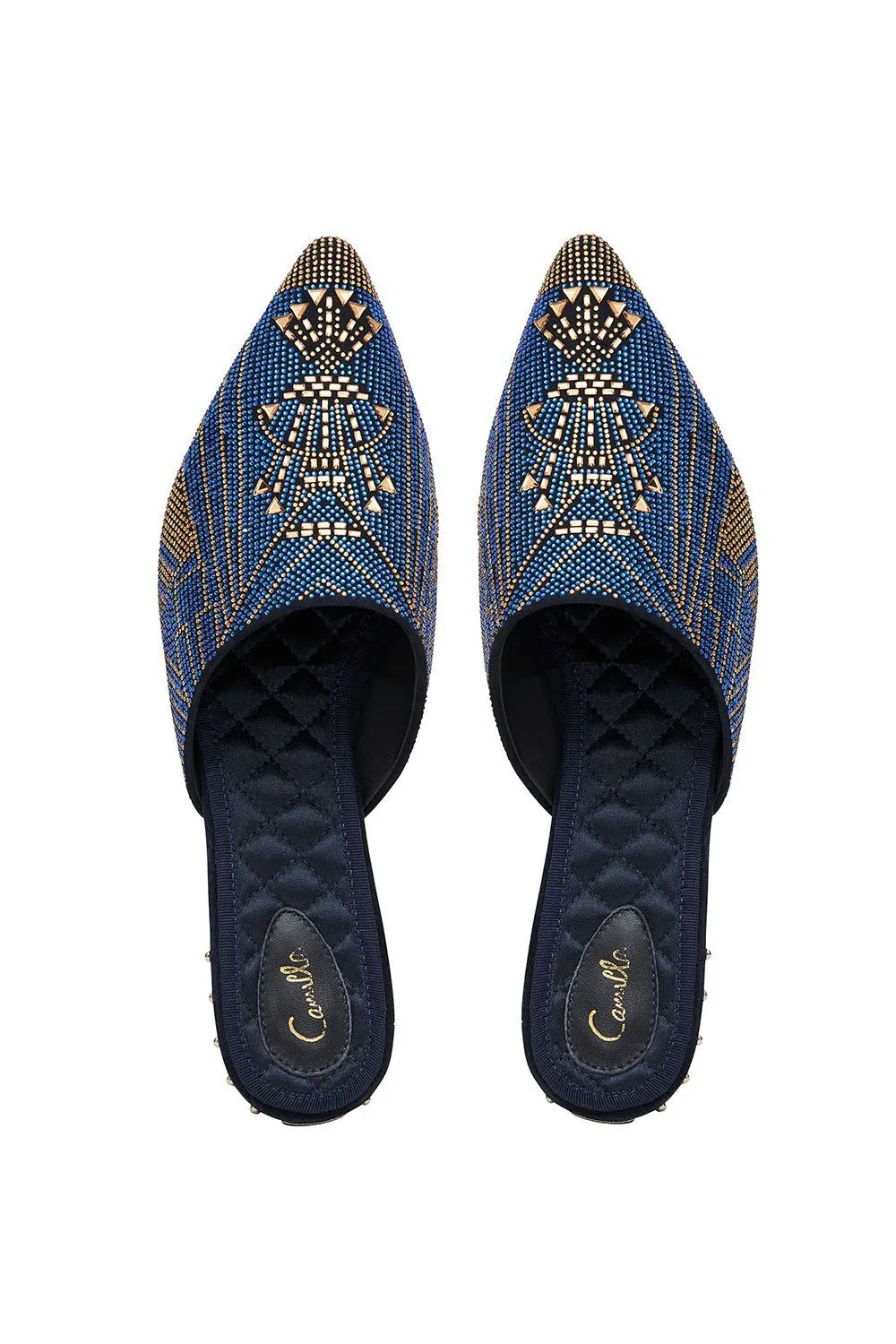 AZTEC CRYSTAL SLIPPER LUXE NAVY