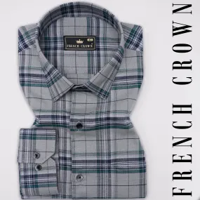 Battleship Gray Checkered Royal Oxford Shirt