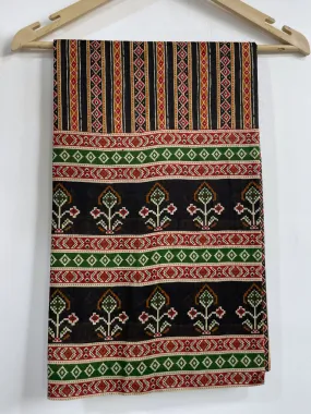 Black Kalamkari Cotton Dupatta