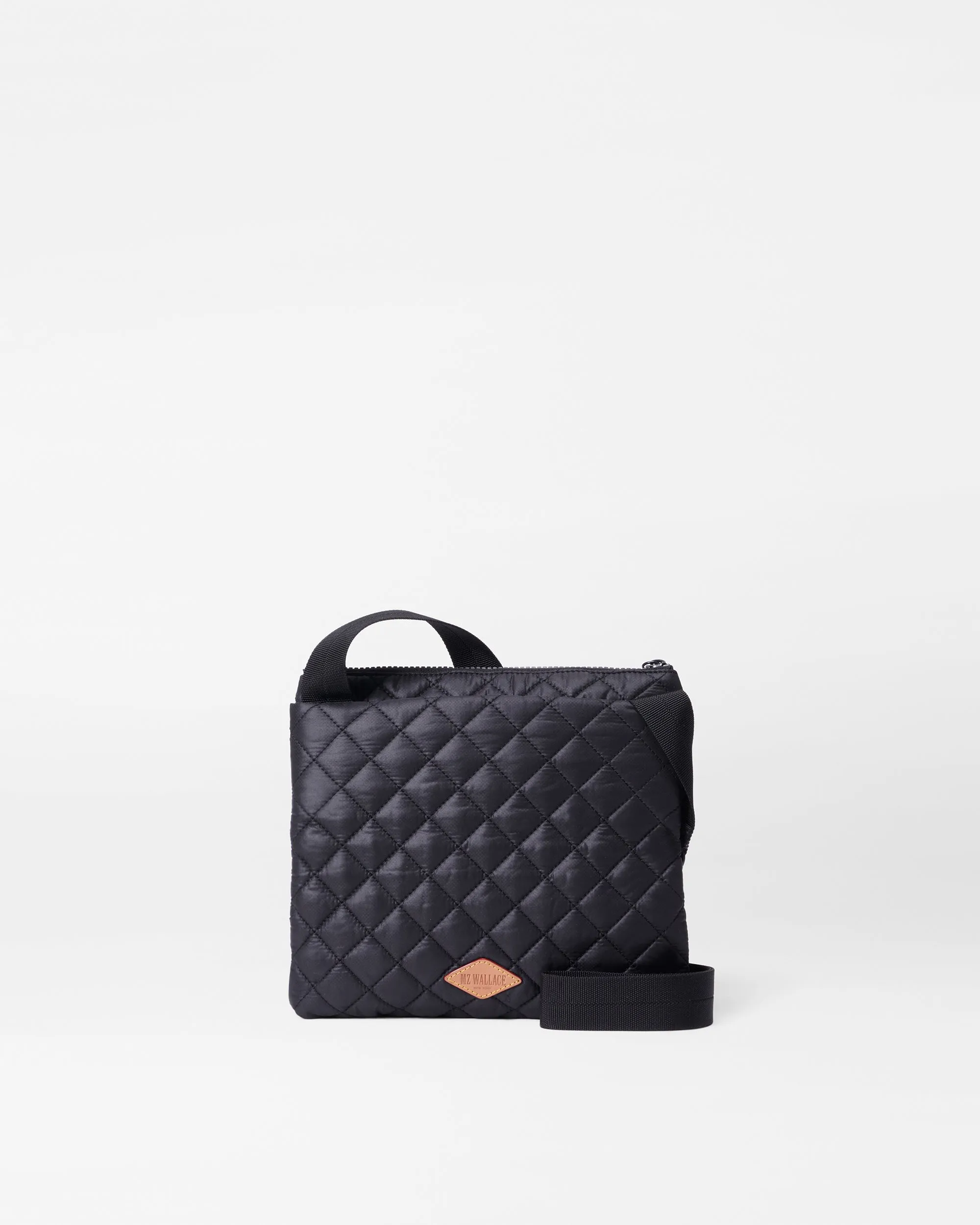 Black Metro Flat Crossbody