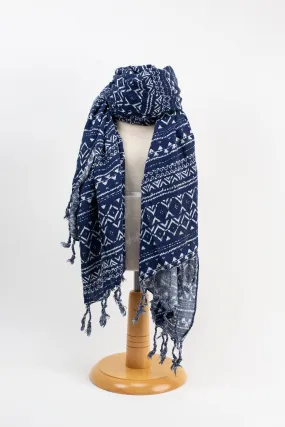 Blue Geo Scarf