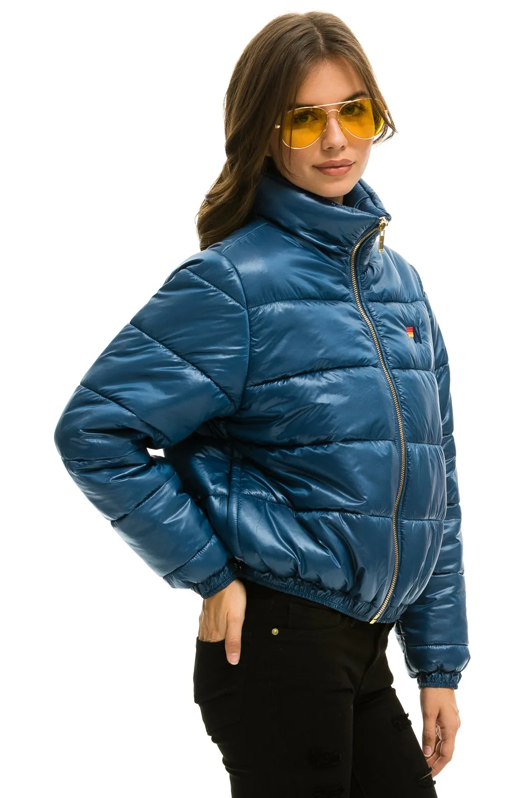 BOLT LUXE APRES PUFFER JACKET - GLOSSY DEEP BLUE