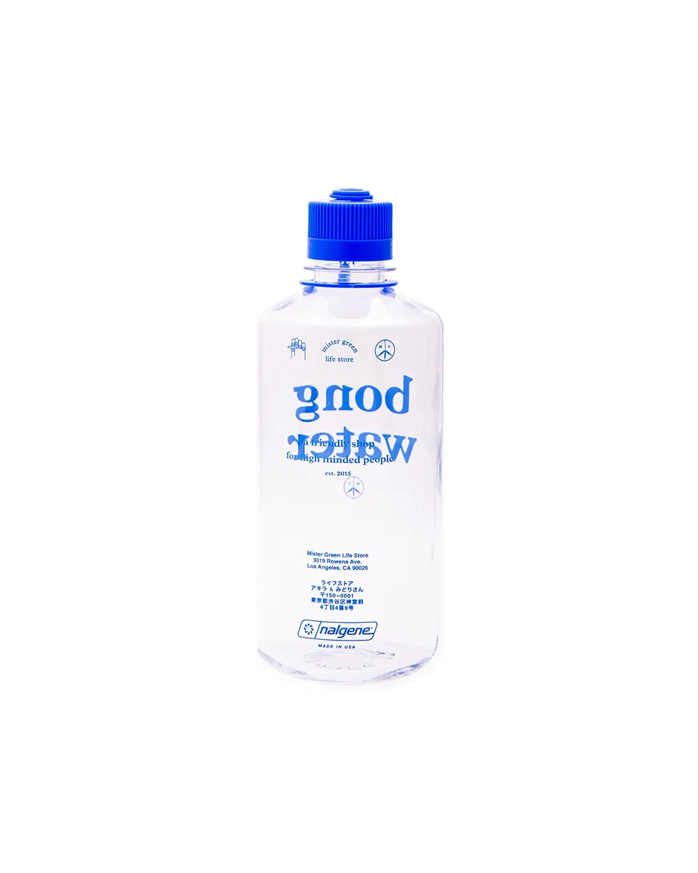 Bong Water 32oz Narrow Nalgene - Clear / Royal