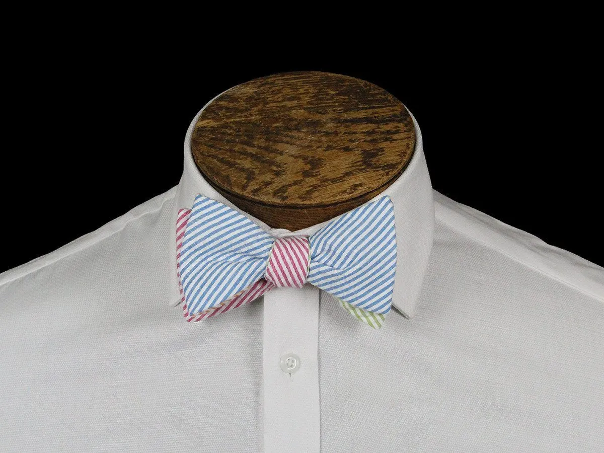 Boy's Bow Tie 21669 Multi-color Seer Sucker Stripe