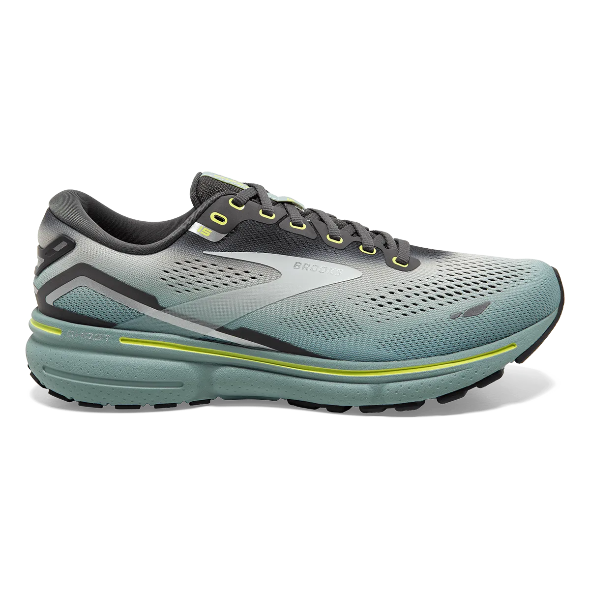 Brooks Ghost 15 - Grey - Oyster - Cloud Blue