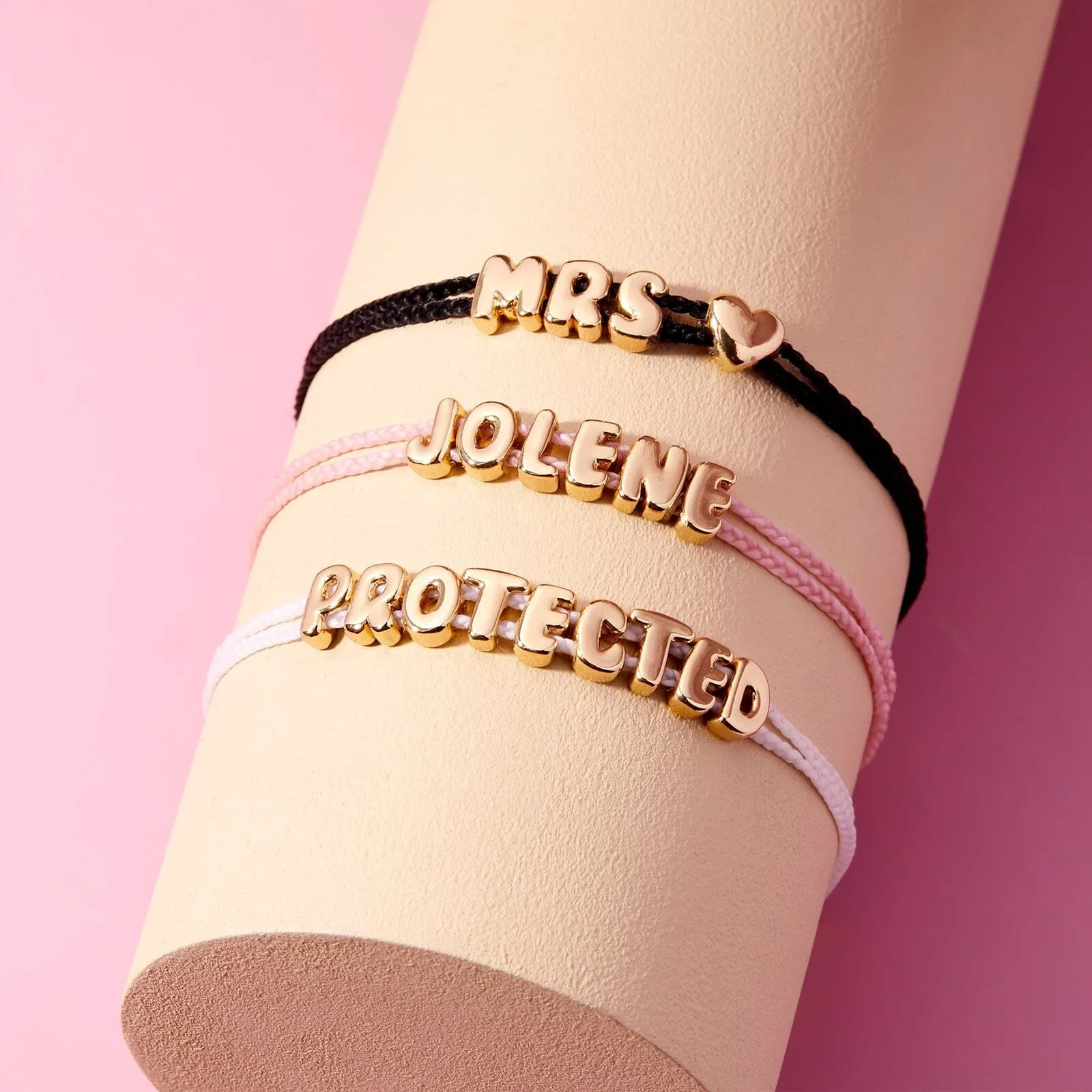 Bubble Letter Bracelet