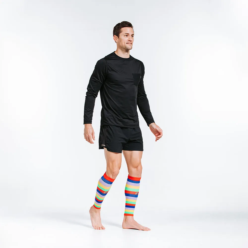 Calf Sleeves, Multicolor Stripe