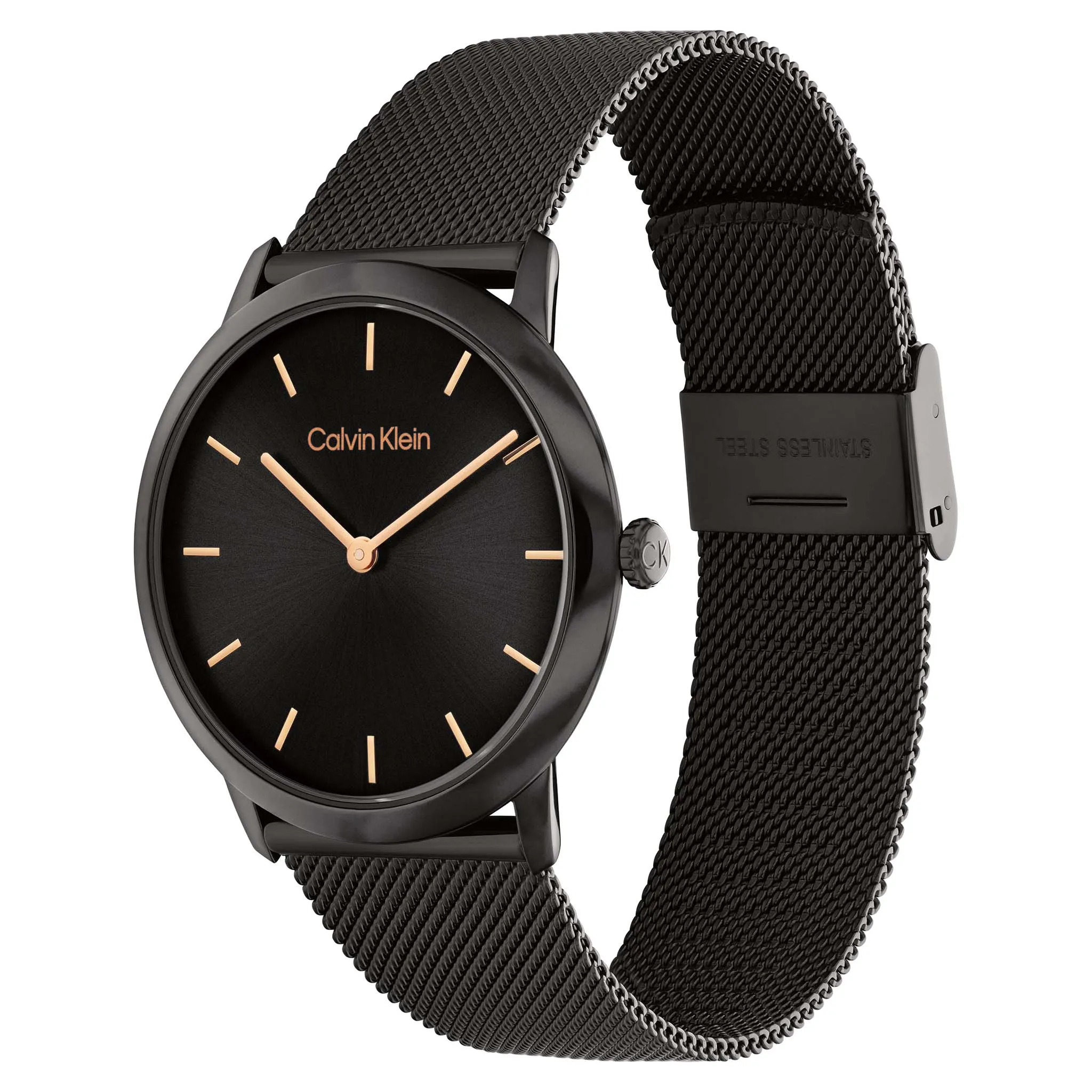 Calvin Klein Black Steel Mesh Unisex Watch - 25300002