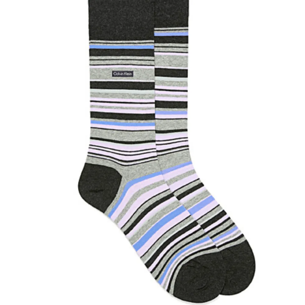 Calvin Klein Combed Cotton Crew Socks - CKM201DR37C - Multi Colours