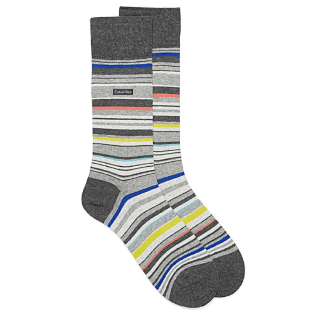 Calvin Klein Combed Cotton Crew Socks - CKM201DR37C - Multi Colours