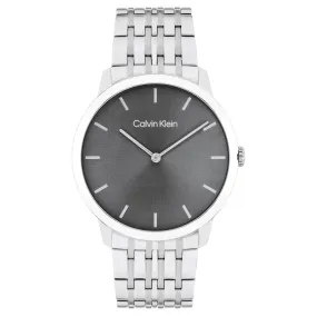 Calvin Klein Stainless Steel Grey Dial Unisex Watch - 25300006