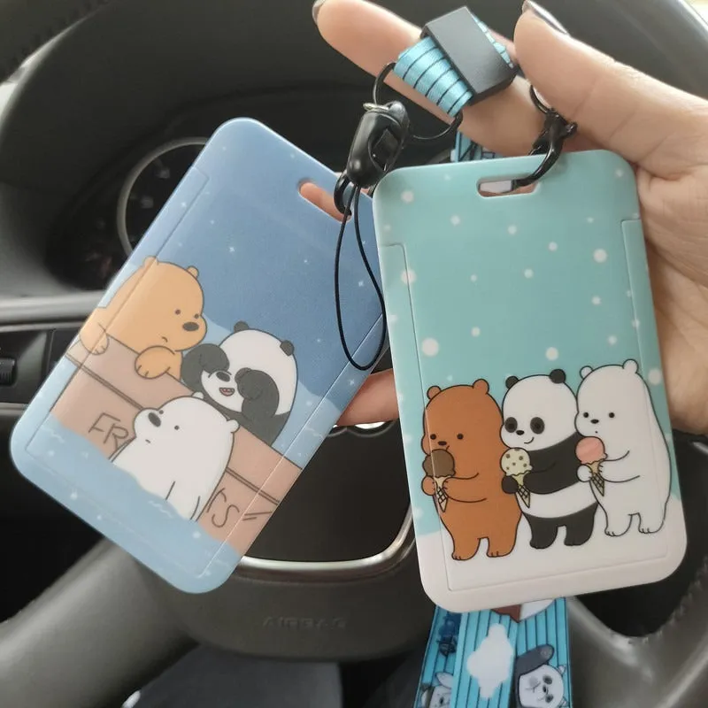 Card Holder Neck Strap Lanyard - We Bare Bears