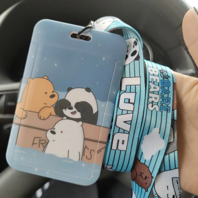 Card Holder Neck Strap Lanyard - We Bare Bears