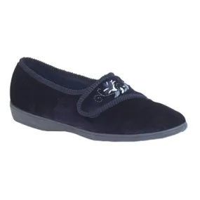 Cipriata Velcro Slippers - Jolene - Navy