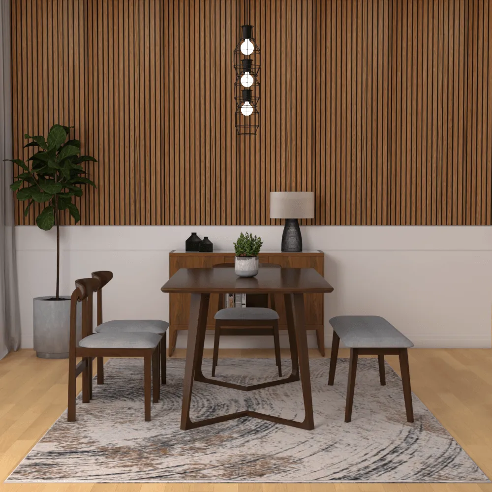 Cirius Wooden Dining Set (150cm)