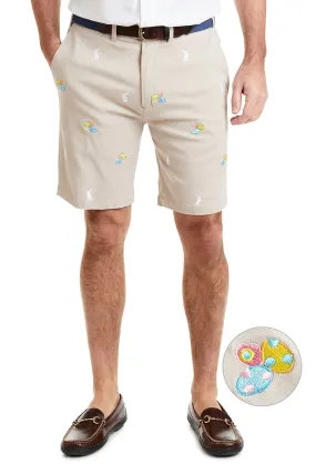 Cisco Short Stretch Twill Stone with Easter Eggs & Bunny