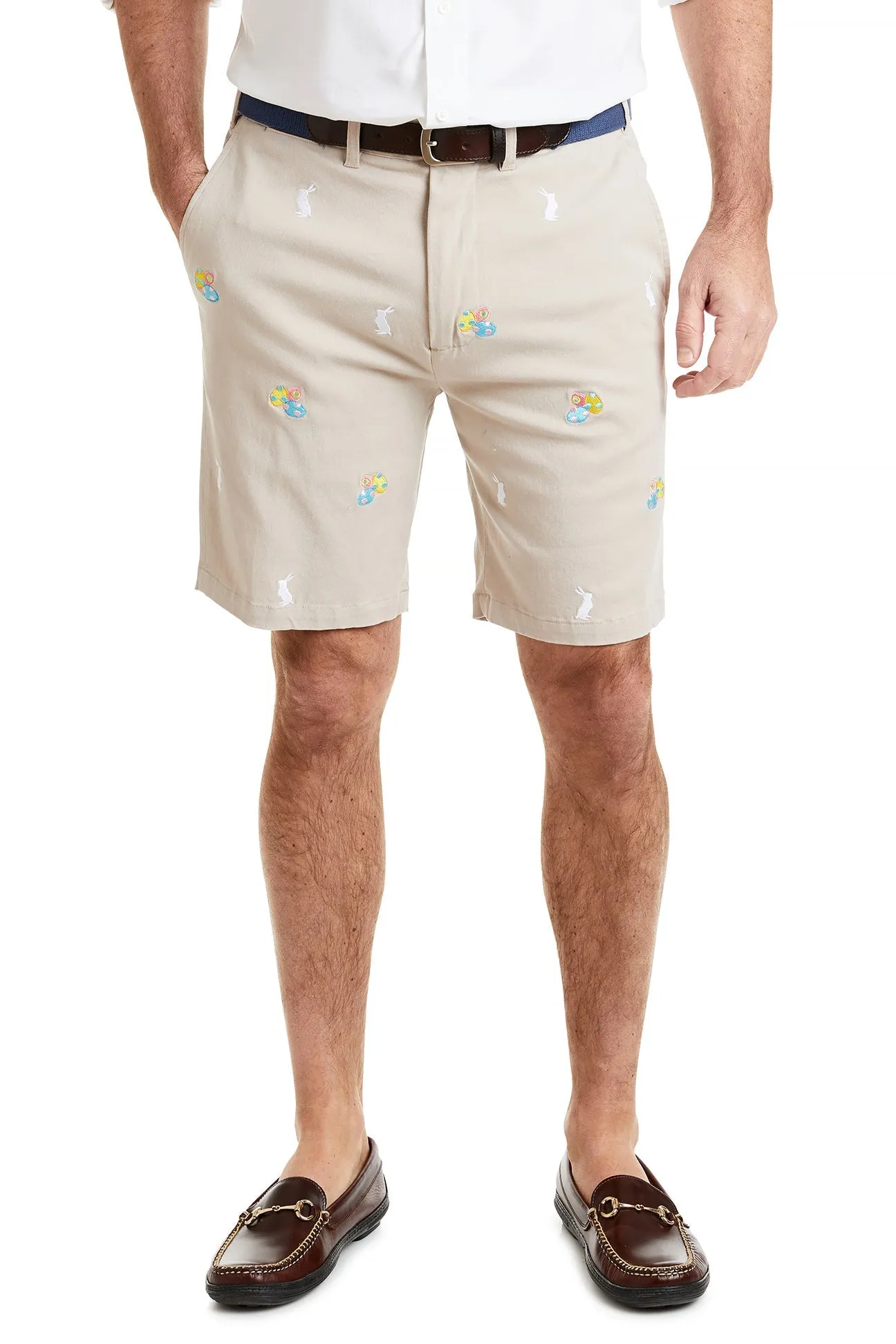 Cisco Short Stretch Twill Stone with Easter Eggs & Bunny