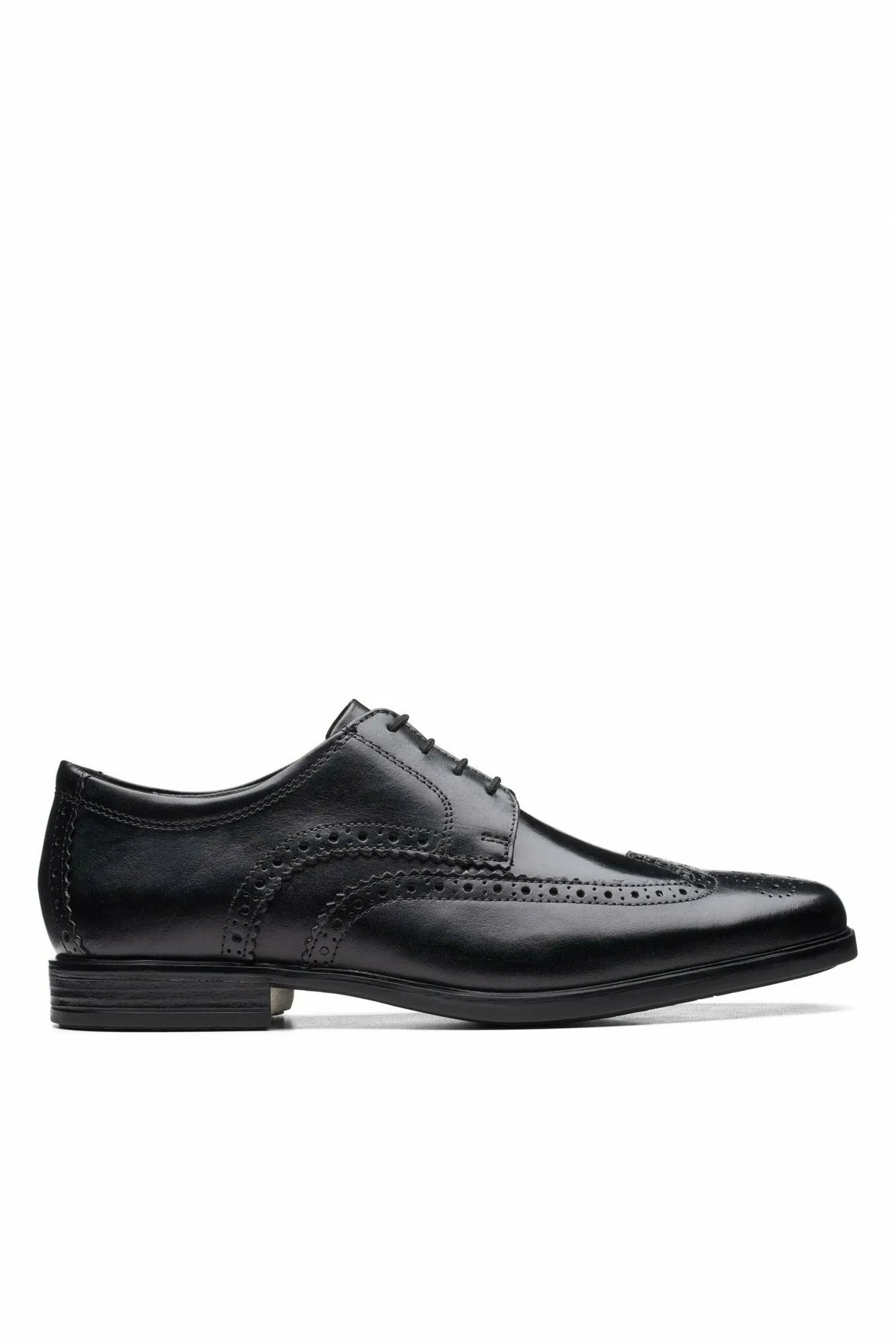 Clarks Howard Wing black leather