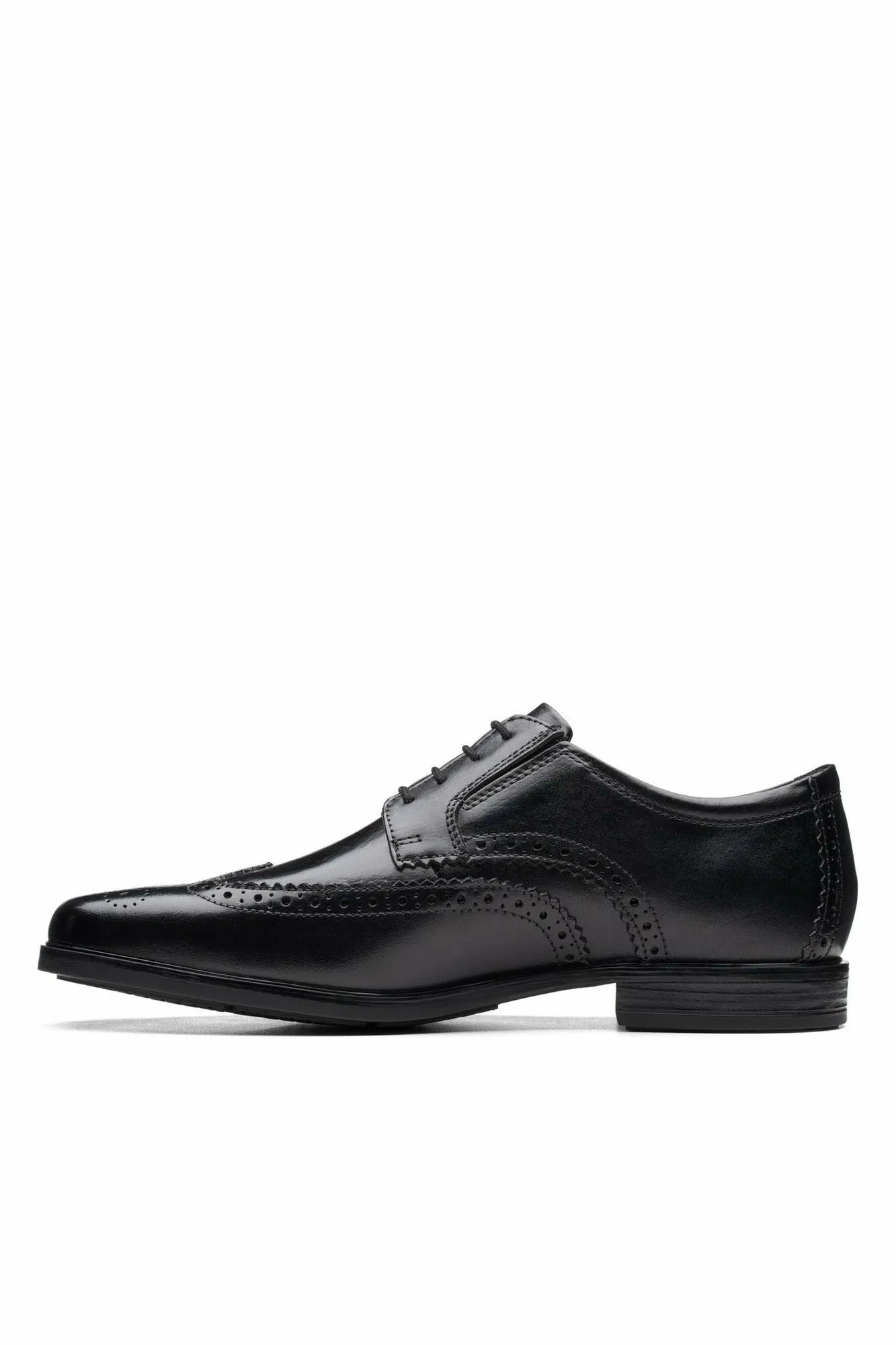 Clarks Howard Wing black leather