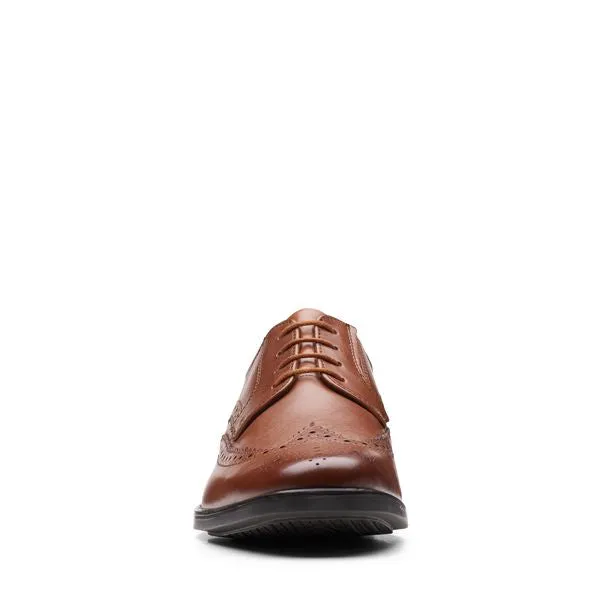 CLARKS HOWARD WING-DARK TAN