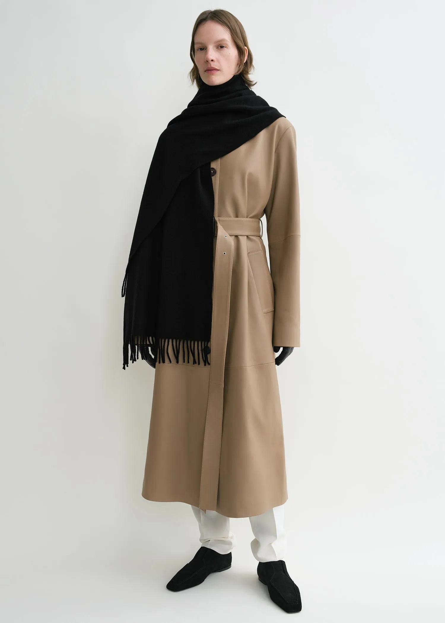 Classic wool scarf black