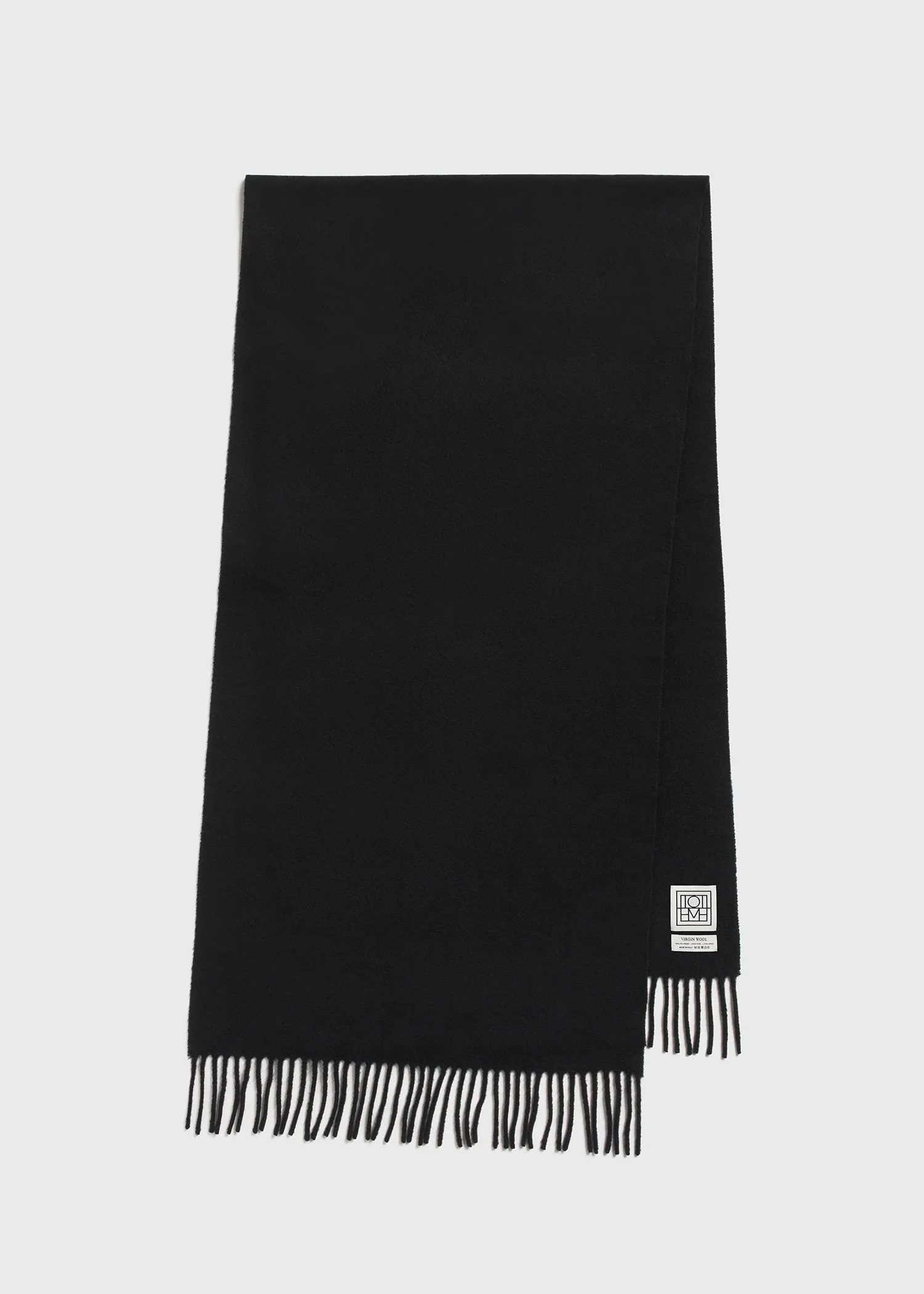 Classic wool scarf black