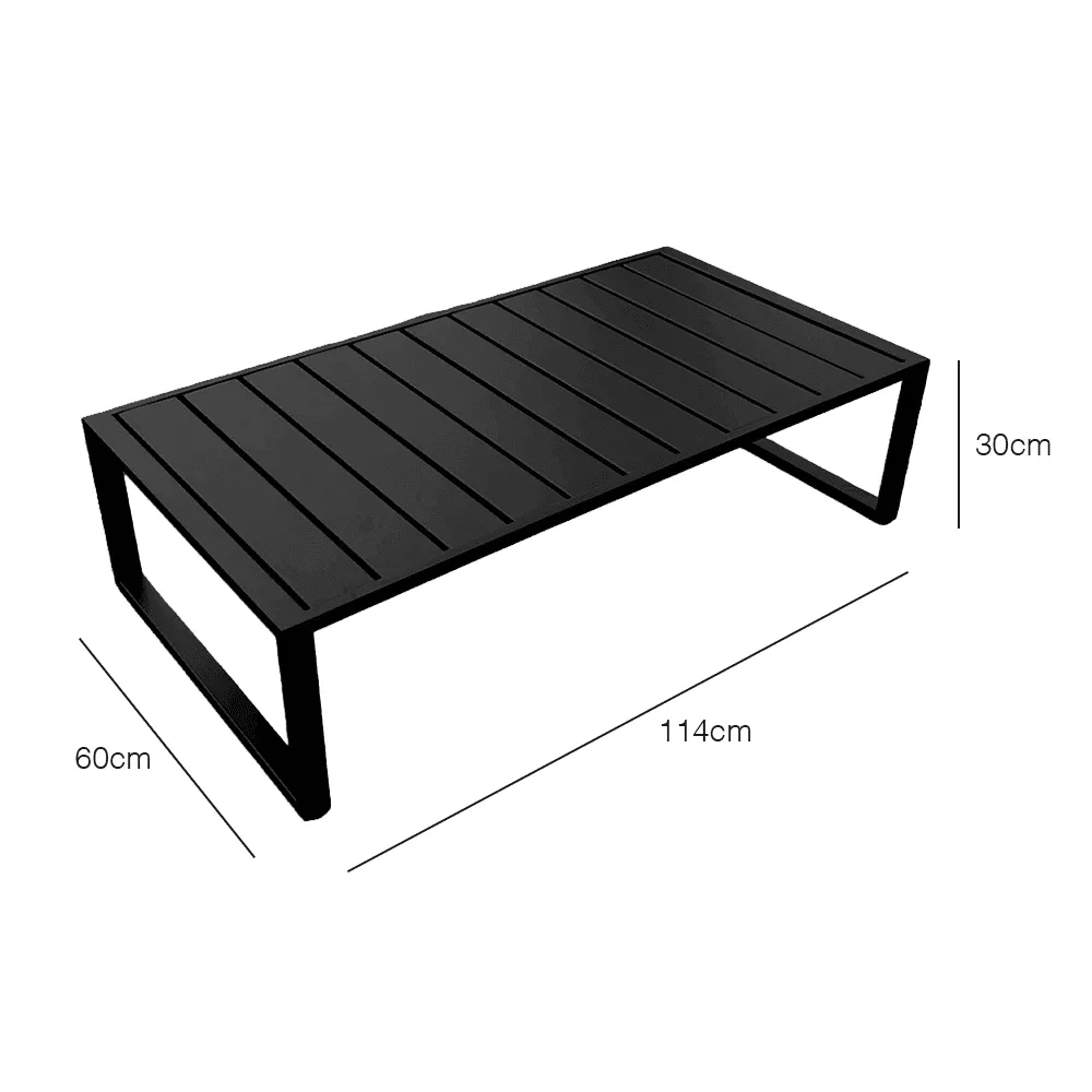 Cove Outdoor Black Coffee Table by Zest Livings