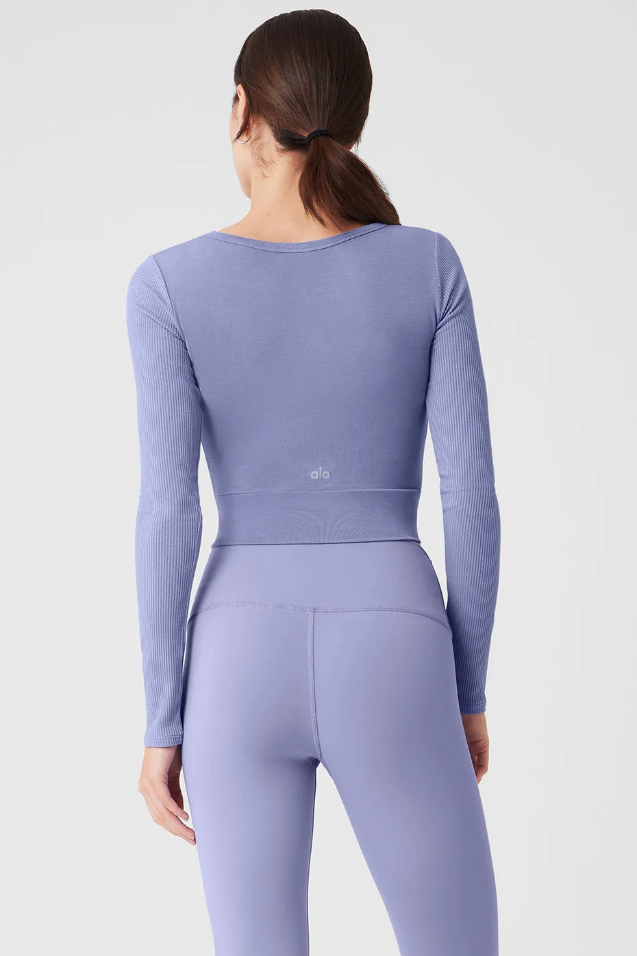 Cover Long Sleeve Top - Lilac Blue