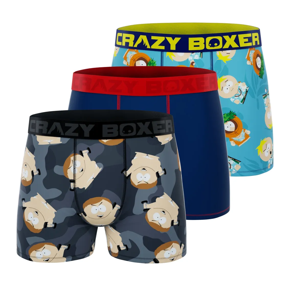 CRAZYBOXER South Park Tropical   Cartman Ripped Men's Boxer Briefs (3 pack)