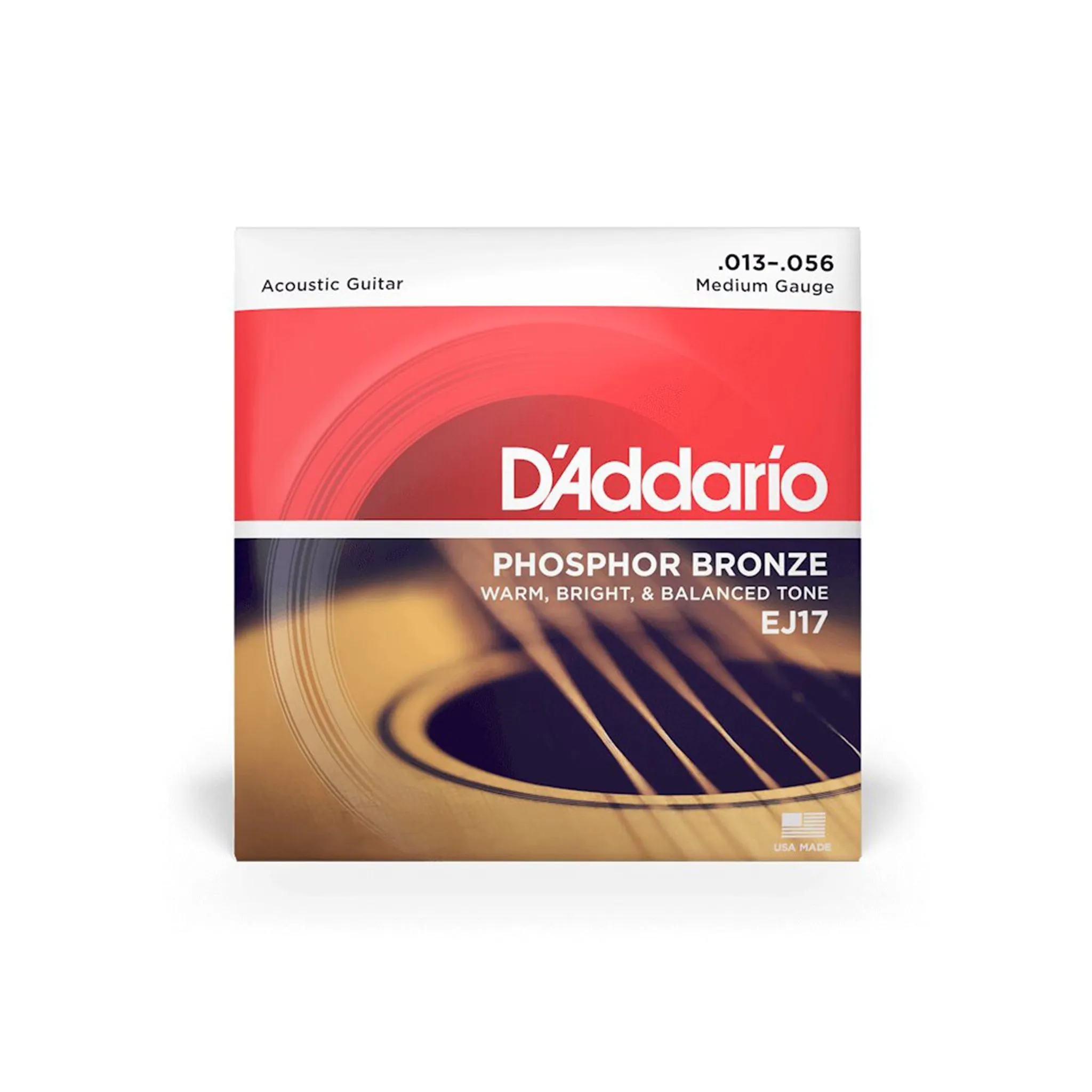 D'Addario EJ17 13-56 Medium Set Phosphor Bronze Acoustic Guitar Strings