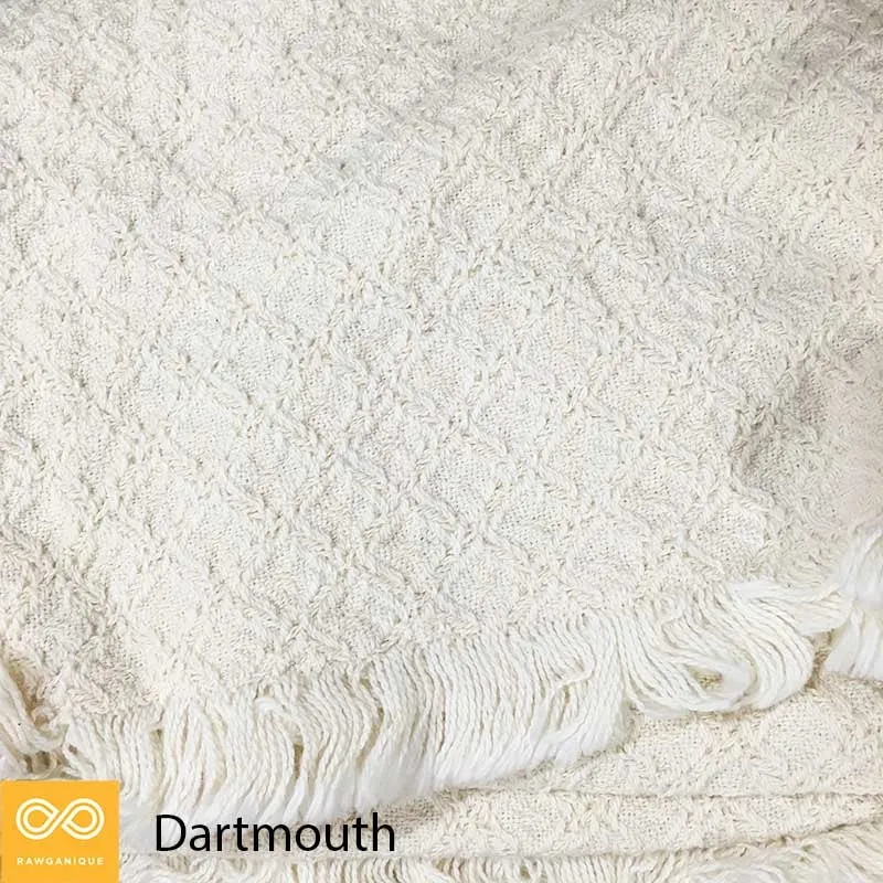 DARTMOUTH Organic Cotton Blanket (33" x 46") (Crochet Mini) (Made in USA)